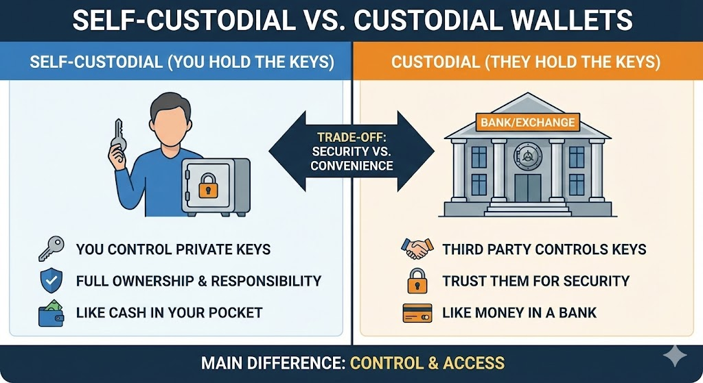 Custodial vs Non-Custodial Wallets